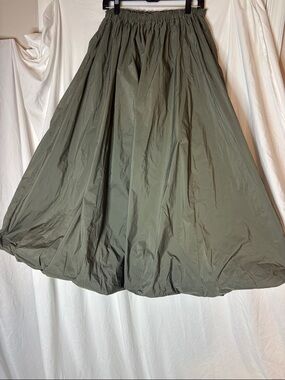 Anthropologie Olive Maxi Skirt with Gathered Waist
